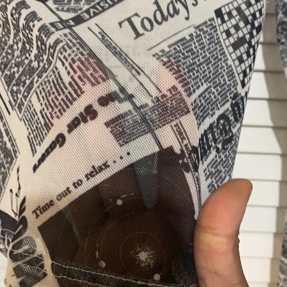 Garage sheer graphic print turtleneck - Picture 2 of 2